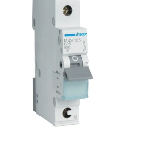 Wyłącznik nadprądowy 1P B 25A 6kA QuickConnect, MCB; MBS125 HAGER