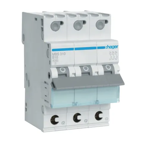 Wyłącznik nadprądowy 3P B 10A 6kA Quick Connect, MCB; MBS310 HAGER