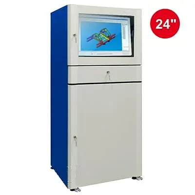 Metalowa szafa na komputer HSC01- do monitora 24" standard RODO
