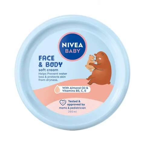 NIVEA BABY Krem do twarzy i ciała dla dzieci PIELĘGNACYJNY, 200 ml