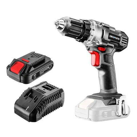 Wiertarko-wkrętarka akumulatorowa Energy 18 V Li-Ion z uchwytem GRAPHITE