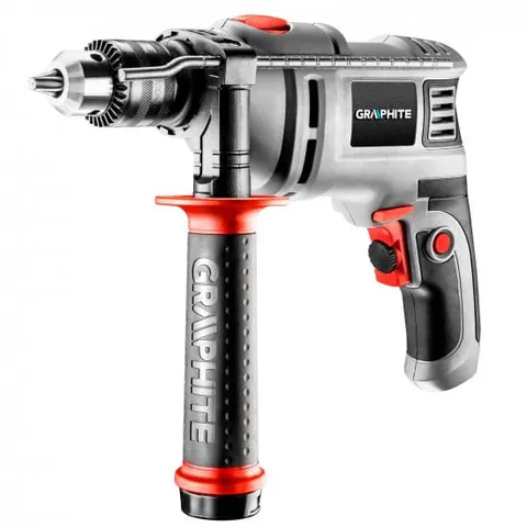 Wiertarka udarowa 650 W uchwyt kluczykowy 13 mm walizka GRAPHITE