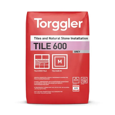 Torggler TILE 600 szybkoschnący elastyczny klej cementowy do płytek do gresu podłóg ścian