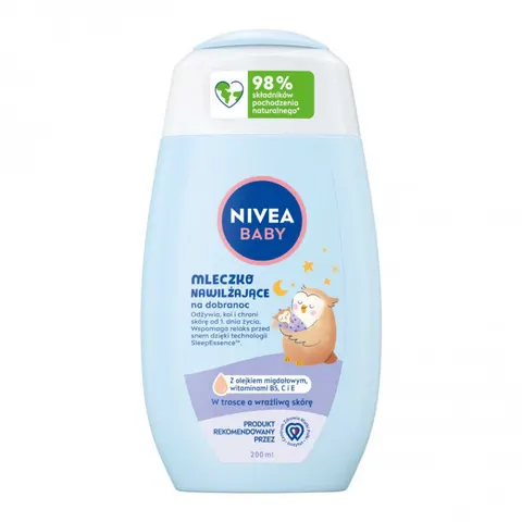 NIVEA BABY Mleczko do ciała dla dzieci na dobranoc NAWILŻAJĄCE, 200 ml