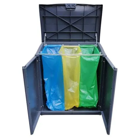 Pojemnik do segregacji odpadów 3 x 120 l Ekoład S044