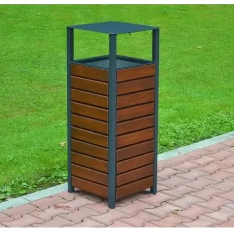 Kosz z daszkiem uliczny 60 l HORIZ