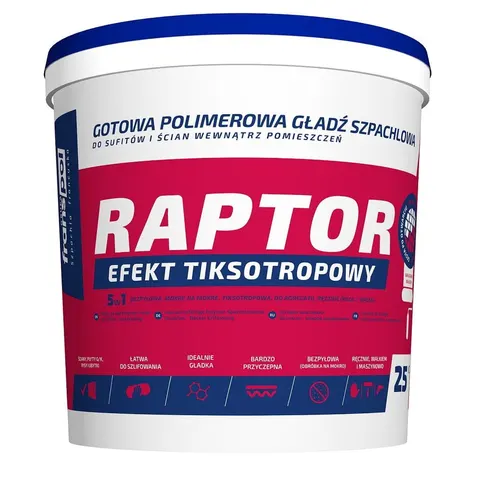 Gotowa gładź polimerowa Raptor tiksotropowa Franspol