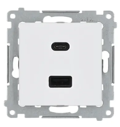 SIMON 54 Ładowarka USB C+A 30W 230V, moduł, biały; DEC2CAQ.01/11 KONTAKT-SIMON