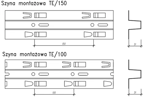 Sufit metalowy listwowy OMEGA konstrukcja nośna
