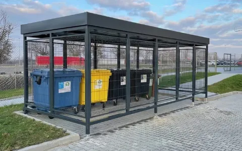 Wiata śmietnikowa metalowa konstrukcja