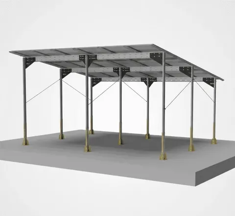 Carport K6000B konstrukcja stalowa pod panele PV
