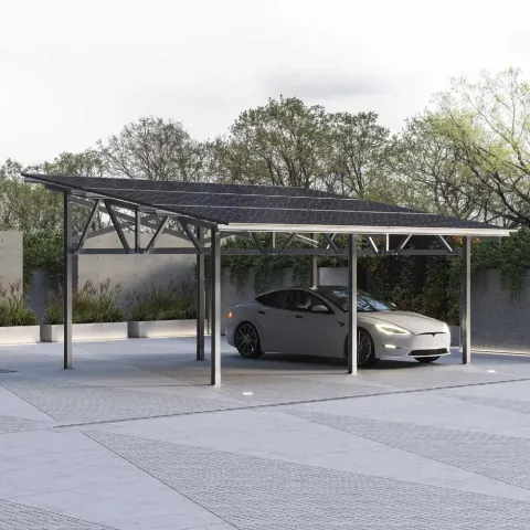 Wiata z instalacją fotowoltaiczną model E