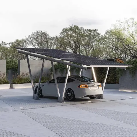 Wiata z instalacją PV model W z falownikiem