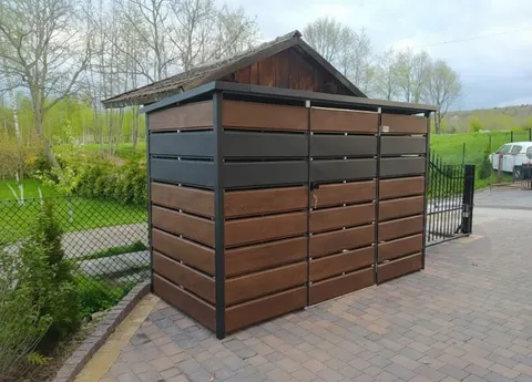 Wiata śmietnikowa 3,3x1 m metalowa