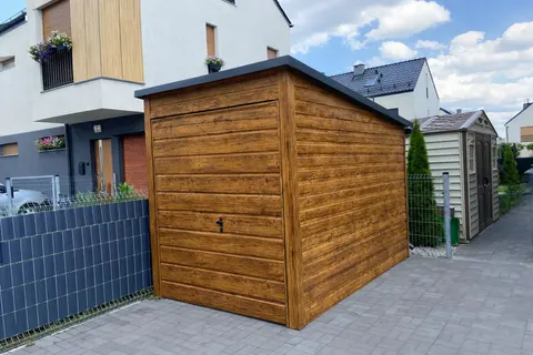 Garaż 2x3 m jednospadowy drewnopodobny