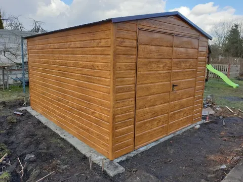 Schowek ogrodowy metalowy wielkości 3x4 m