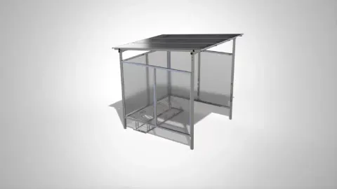 Wiata na rowery Skyflat S1 solid