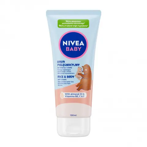 NIVEA BABY Krem do twarzy i ciała dla dzieci PIELĘGNACYJNY, 100 ml