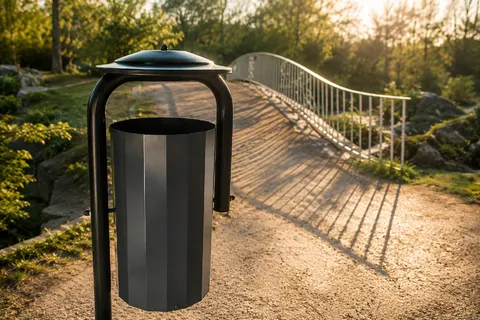 Kosz miejski PRO LIFT 30L z uchylnym pojemnikiem