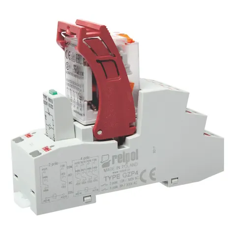 Przekaźnik Interfejsowy Push-in 4P AgNi 6A 230VAC, PIR4-230AC-M93G-PS-2014; 864844 RELPOL