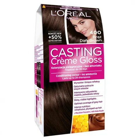 LOREAL CASTING CREME GLOSS Farba do włosów 400 BRĄZ