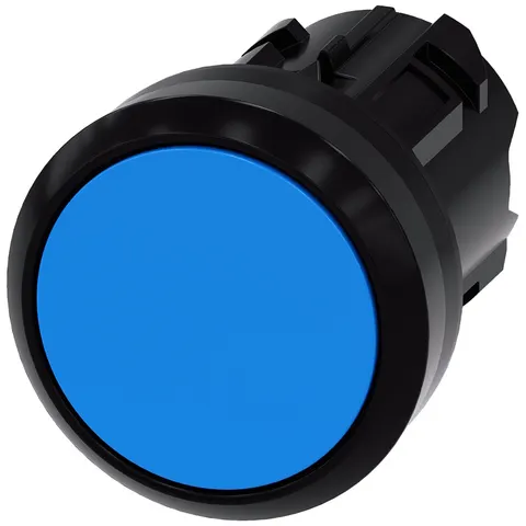Przycisk 22mm okrągły tworzywo niebieski płaski z samopowrotem SIRIUS ACT; 3SU1000-0AB50-0AA0 SIEMENS