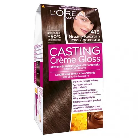 LOREAL CASTING CREME GLOSS Farba do włosów 415 MROŹNY KASZTAN