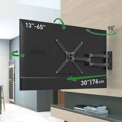BM343XL - Uchwyt do TV 13-65". Długie ramię dł. 76 cm. Barkan