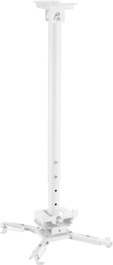 Mocny Uchwyt do projektora. max. 35 kg. Regulacja dł. 60-90 cm. VivoLink Biały