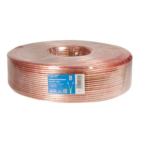 CA1086 - Kabel głośnikowy 2x2.5 mm², długość 100 m. LogiLink