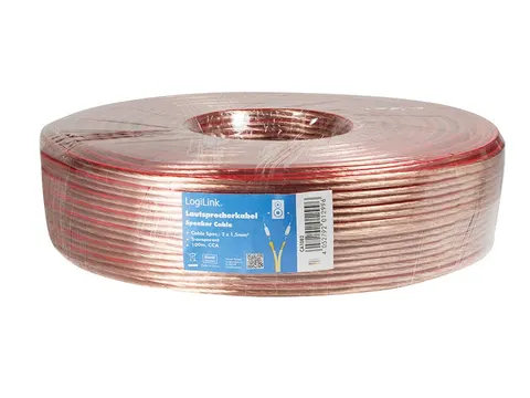 CA1082 - Kabel głośnikowy 2x1.5 mm², długość 100 m. LogiLink