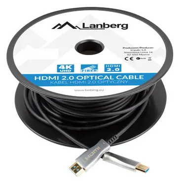 20FB - Kabel High Speed HDMI 2.0, AOC 4K, 18Gb, dł. 40 m. Lanberg