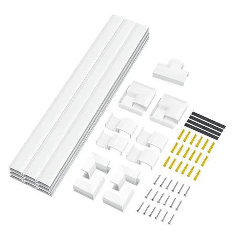 Ścienna maskownica kabli. Zestaw 67 elementów. Kanał 30x15mm