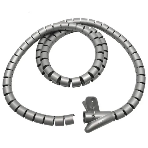 KAB14 - Spiralna osłona na kable, dł. 150 cm, fi 28mm, szara. LogiLink