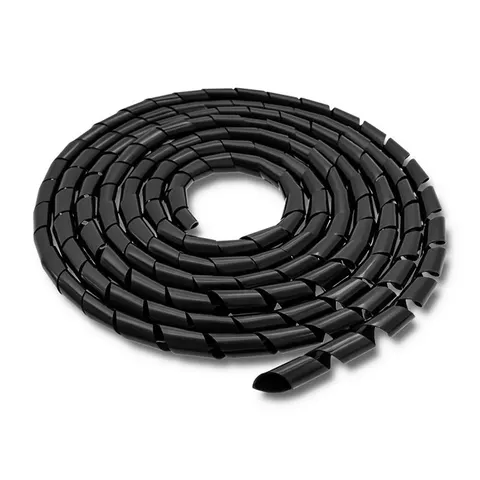 52255 - Spiralna osłona kabli, długości 100 cm. Kolor czarny. Qoltec