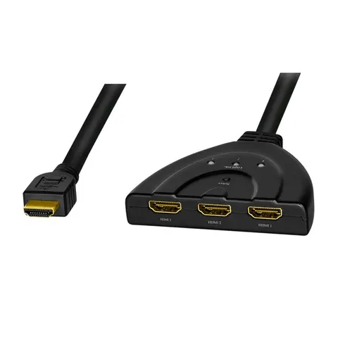 HD40 - Switch, przełącznik dwukierunkowy HDMI 1x3 lub 3x1. LogiLink