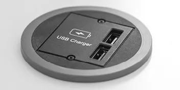 Bachmann PIX - Gniazdo 2 x USB Charger, do zabudowy w blacie, Ø68 mm
