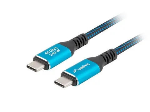 45CU - Kabel USB-C M/M USB4, 240W 8K@60HZ, dł. 1,5 m. Lanberg
