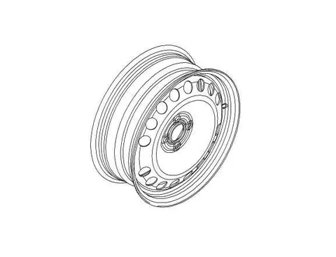 Felga stalowa 16" 4 śruby Opel Corsa D; e
