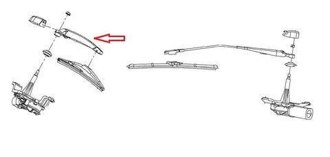 Ramię wycieraczki szyby tył Opel Insignia st