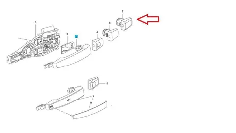 Element klamki zewnetrznej Opel z chromem