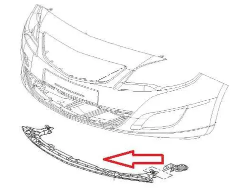 Ogranicznik dolny zderzaka przedniego Opel Astra J