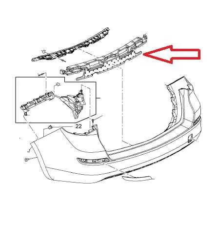 Pochłaniacz udarów Opel Astra J kombi