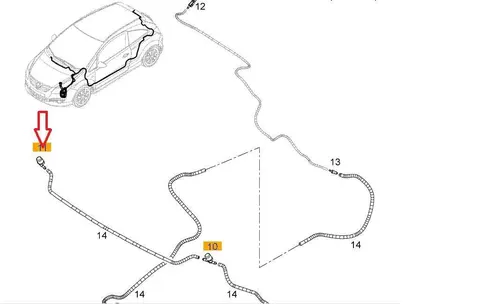 Dysza spryskiwacza szyby Opel Corsa D prawa