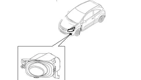 Lampa przeciwmgielna lewa Opel Corsa D