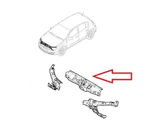 Wzmocnienie środkowe przód Opel Astra H, Zafira B