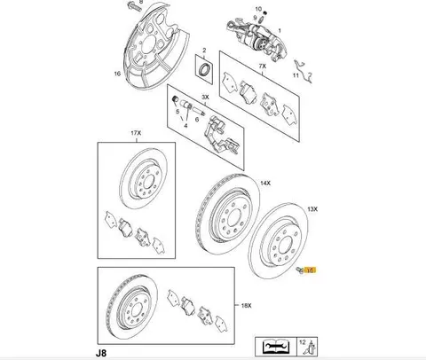śruba Opel typu torx m6x14