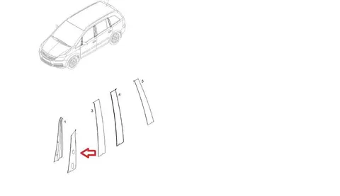 Naklejka ozdobna drzwi Opel Zafira B