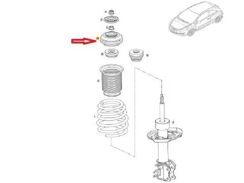 łożysko (wspornik) amortyzatora Opel Corsa D, e, Adam