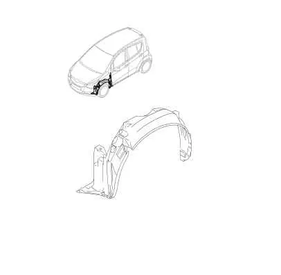 Nadkole przednie prawe Opel Agila B